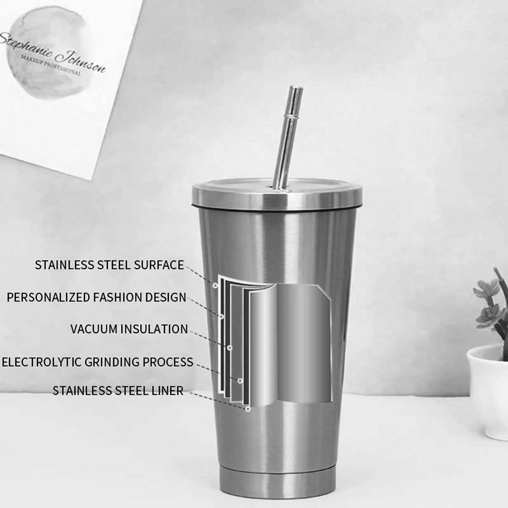 Premium Steel Tumbler with Metal Straw for Corporate Gifts